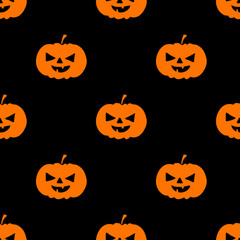 halloween seamless background with pumpkins