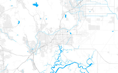 Rich detailed vector map of Fairfield, California, USA