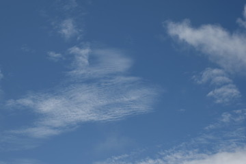 blue sky and white clouds and space background 