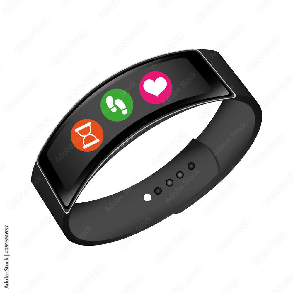 Poster smart watch technology with applications menu