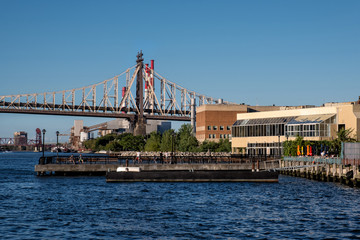 Ed Koch Queensboro Bridge and east river view from Long Island City