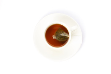 Cup of tea isolated on white background