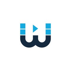 w play logo vector design