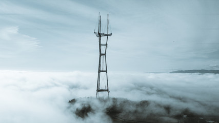 Sutro Tower in the fog