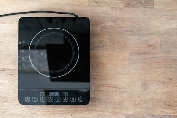 Burner on electric stove with control panel