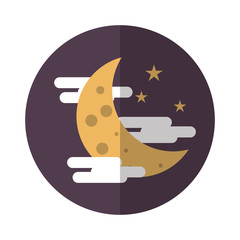 moon night halloween isolated icon