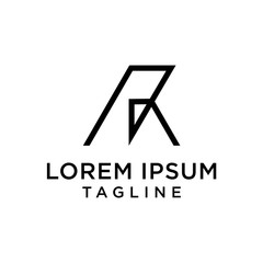 Fototapeta premium Initial letter logo AR, RA, logo template