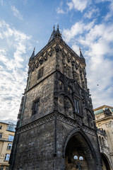 Fototapeta na wymiar Powder Tower of Prague in Czech Republic.