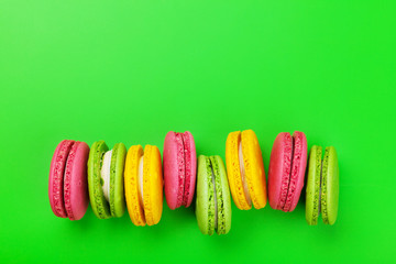 Cake macaron or macaroon sweets