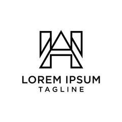 AH, HA, letters logo monogram