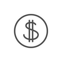Dollar sign, cash and money symbol
