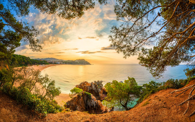 Spain, Lloret de Mar resort. Beautiful summer landscape.