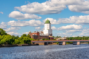Fototapeta na wymiar Medieval Vyborg Castle in Russia