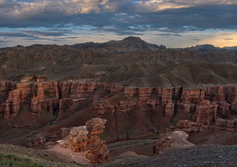 South-East Kazakhstan. Picturesque mountains in the area of the natural national Park "Charyn canyon".