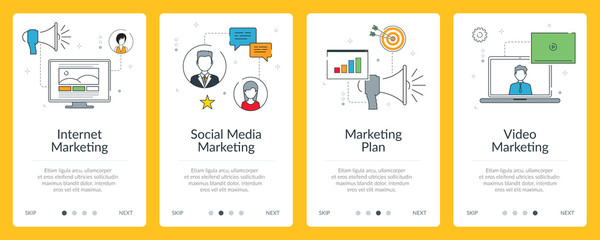 Social media marketing and communication internet banner.