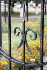 Art forging, a fragment of a forged fence