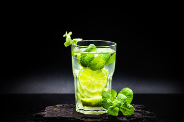 Mojito is a Havana-based white rum-and-lemon cocktail made using native Caribbean ingredients. Typical summer tourist drink.