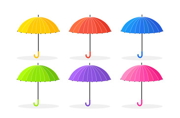Fototapeta na wymiar Cute umbrella for girl isolated on background. Vector flat design