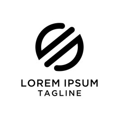 Fototapeta premium initial letter S Circle logo template