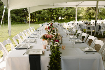  tented outdoor wedding reception - 291566677