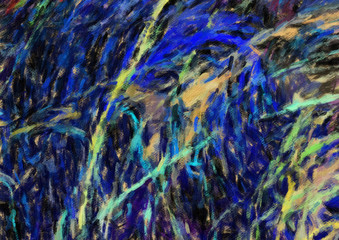 Pretty oil painting on canvas art background. Colorful brushstrokes and watercolor splashes elements. Digital artistic texture for graphic design. Printable beautiful pattern.