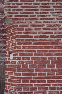 vistas de malaga  esquina de muro fabrica a soga y tizon andalucia espa&ntilde;a spain
