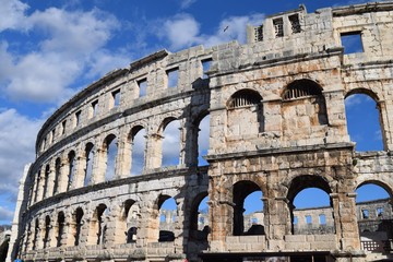 Exterior of a Roman Colisseum, Pula