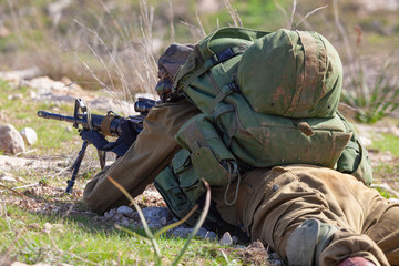 Israeli Soldiers Training, IDF -  Israeli army military combat training, June, 2018, Israel