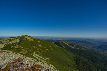 Rocky mountains in summer