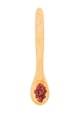 Dry barberry in spoon