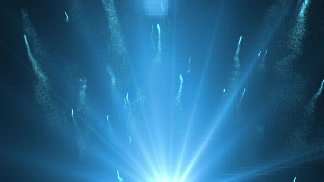 Abstract Blue Particle Background