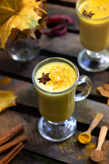 Golden milk - anti-flu seasonal hot drink