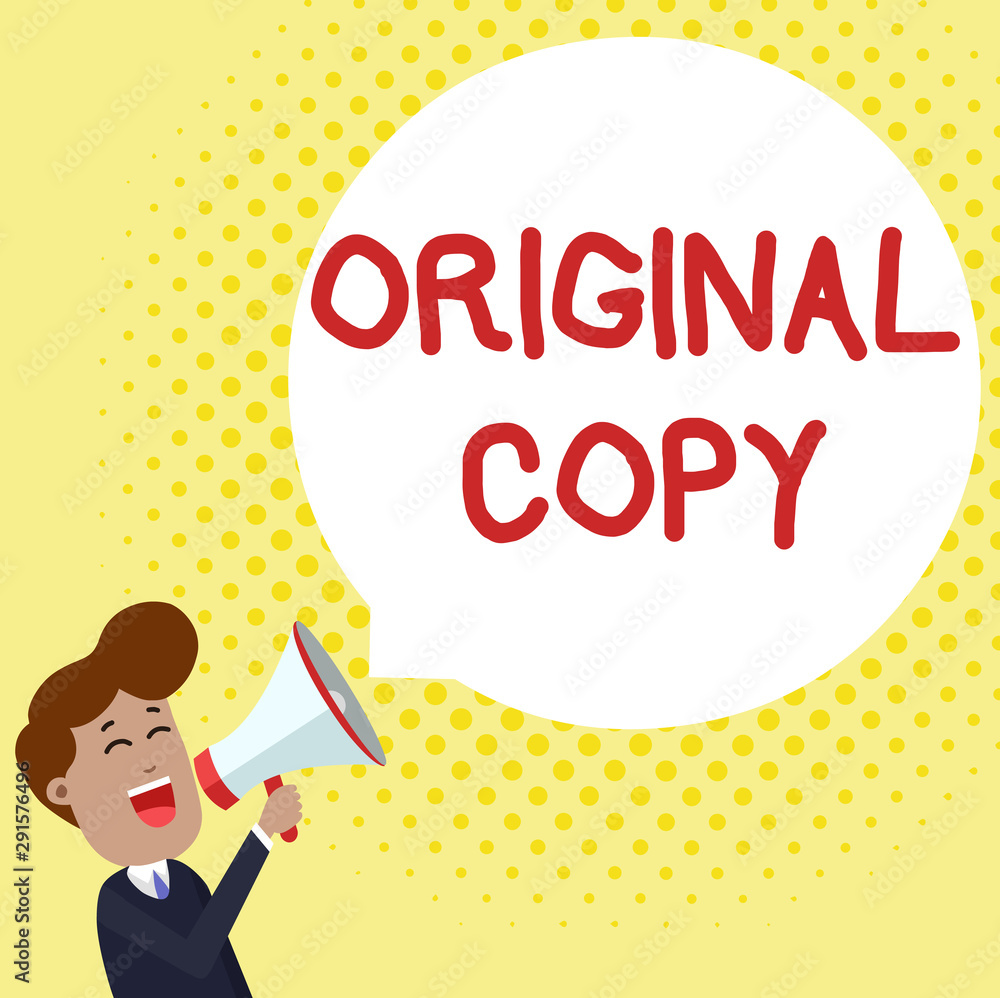 Fototapete handwriting text original copy. conceptual photo main script unprinted branded patented master list 