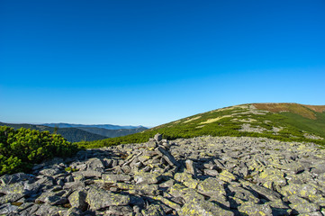 Mountains in the blue haze