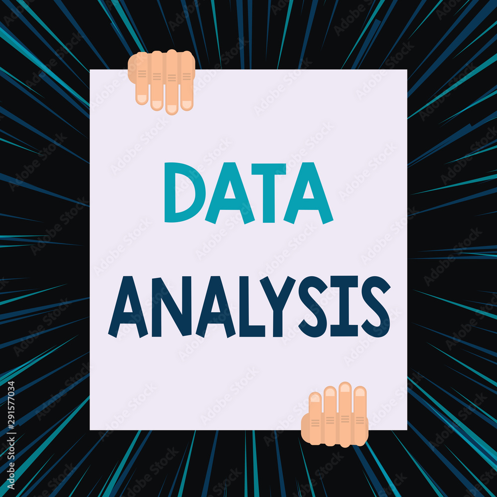 Poster handwriting text writing data analysis. conceptual photo translate numbers to analytical conclusion 
