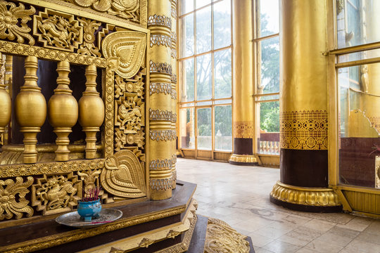 golden pavilion at burmese palace