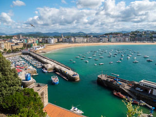 Fototapeta na wymiar Panorama de San Sebastián