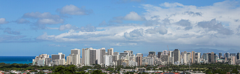 panoramic view of Hawaii Honolulu skyline