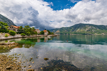 Perast village from Kotor bay