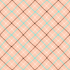 A hand-drawn tartan pattern. Minimalist seamless design. Texture for printing, Wallpaper, home decor, textiles, background, paper.