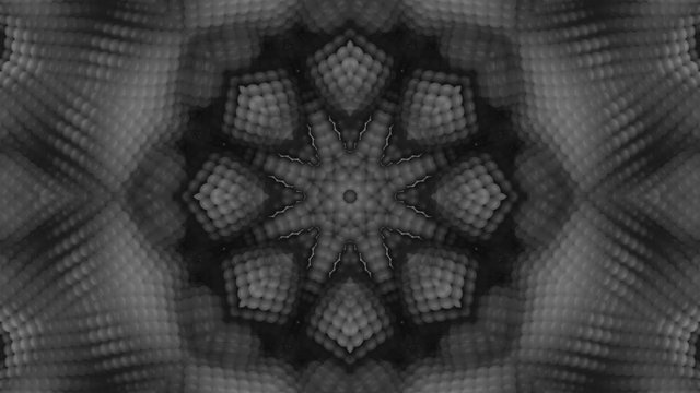 3d Looped caviar texture abstract ornate decorative background. Hypnotic pimpled kaleidoscope.