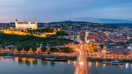 Fototapeta na wymiar Bratislava seen from above