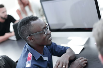 young businessman working in the office.