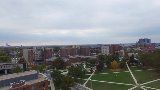 Ohio State University campus aerial