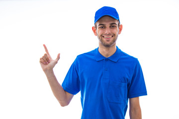 portrait of young man with cap and shirt