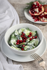 Cucumber and Pomegranate Salad