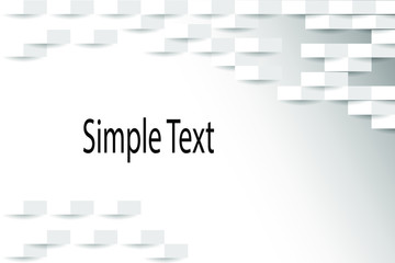 White abstract background and simple text