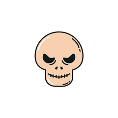 skull head halloween flat icon