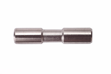 metal shiny cylinder blank isolated on white background