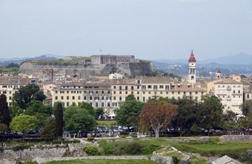 Obraz premium Blick von der Alten Festung auf Korfu-Stadt
